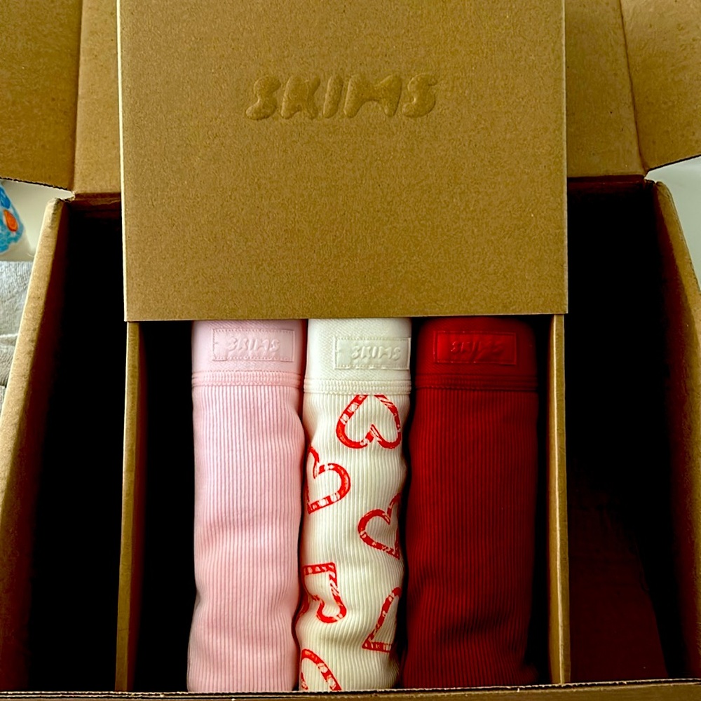 Skims cotton rib boxer 3 pack size M